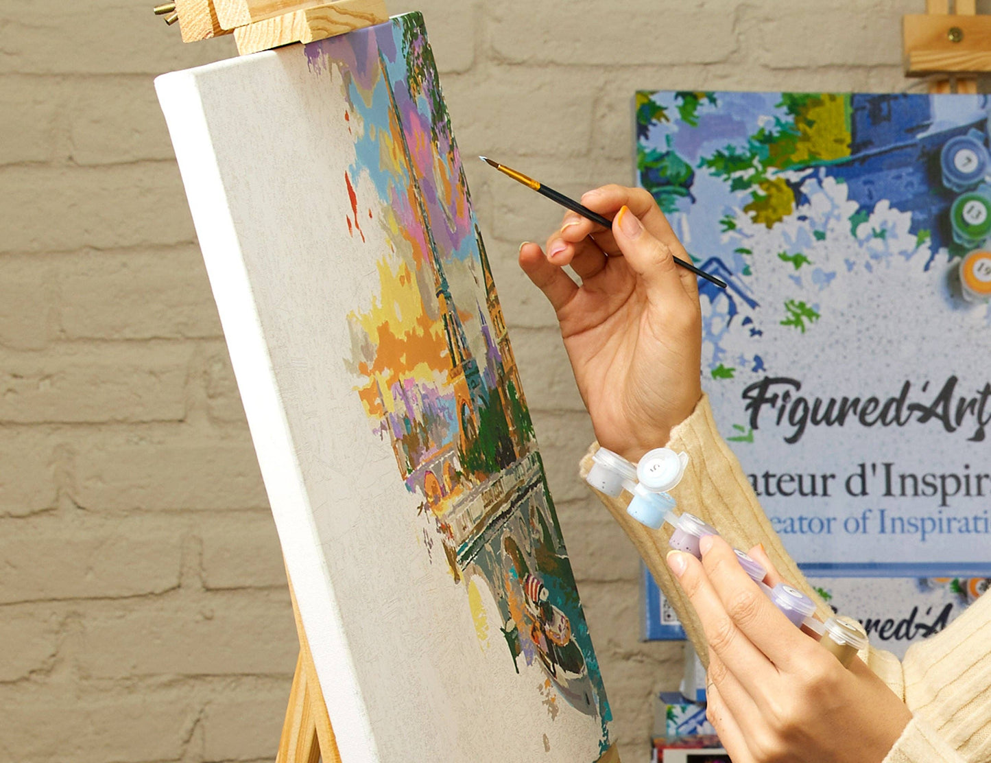 Paint by Numbers rolled - Colorful Winter Village