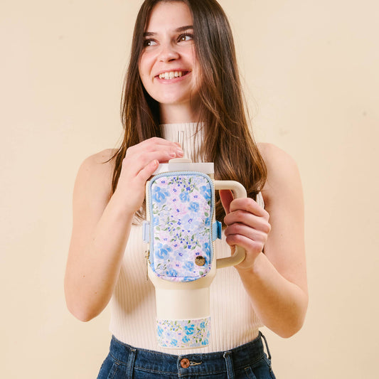 Tumbler Fanny Pack-Secret Garden Blue