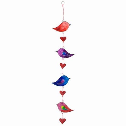 Love Birds & Hearts Suncatcher